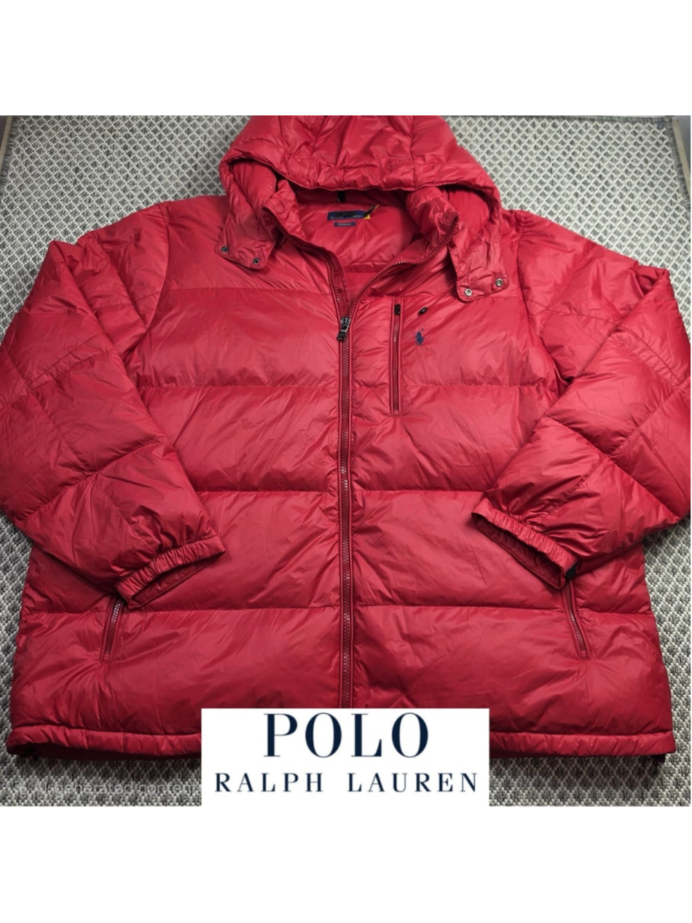 Polo Ralph Lauren Mens 4XLT El Cap Down Puffer Jacket Red Hooded Performance